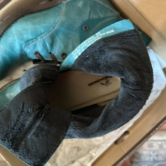Dromedaries Boots, zipper and laces. Kiara, Teal size 9.5 - Picture 12 of 13